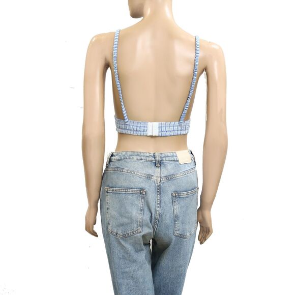 Urban Outfitters Out From Under Boxer Triangle Bralette Top Striped XS 280484 - Picture 7 of 9
